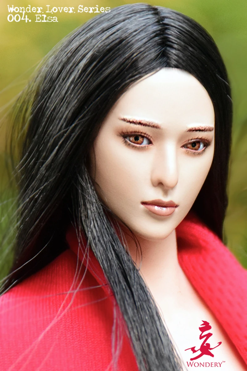 1/6 Звезда Вентилятор Bingbing азиатской красоты хедплей модель WLS004. Голова Эльзы лепить с подвижными глазами для 1" фигуры тела