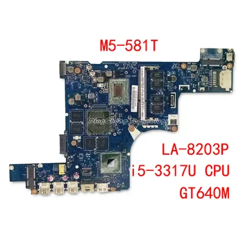 

HOLYTIME laptop Motherboard For Acer M5-581T NBM2G11001 Q5LJ1 LA-8203P i5-3317U cpu non-integrated GT640M graphics card