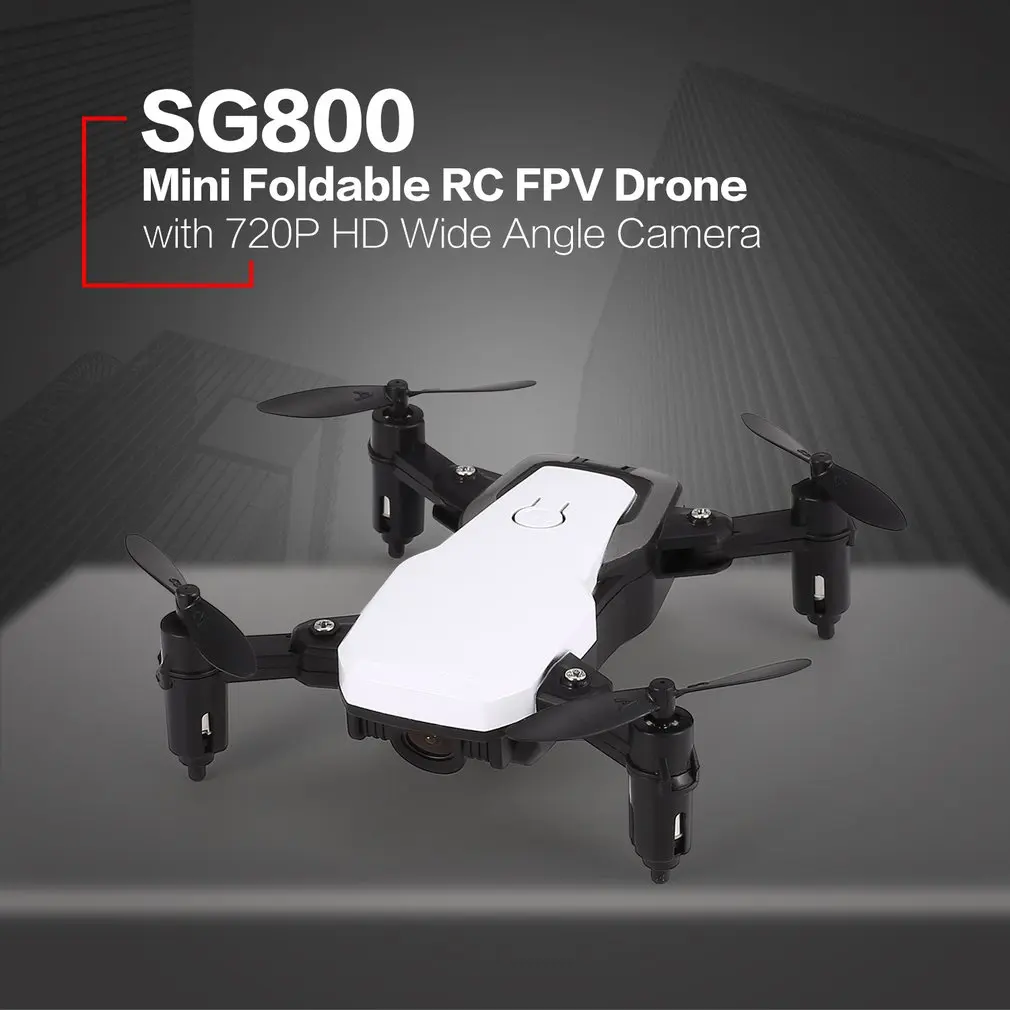 Горячая SG800 мини Квадрокоптер Карманный складной FPV селфи Радиоуправляемый Дрон с 720P HD камерой в реальном времени высота удерживает Безголовый режим 3D флип