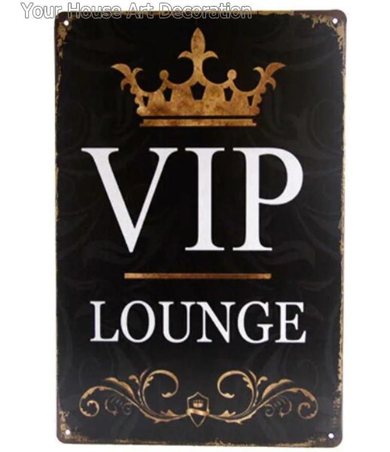 19 Vip Lounge Винтаж быть в курсе буквы металлические жестяные знаки паб настенное искусство в кафе декоративные тарелки Железный плакат 30x20 см 7,8x11,8 дюймов - Цвет: 19