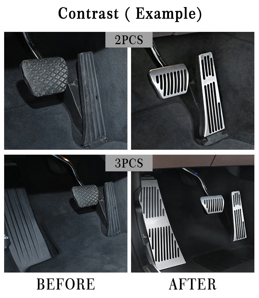 For Audi Q3 older A3 TT stainless steel pedal cover set car rest modified kit foot rest non slipstyling gas pad