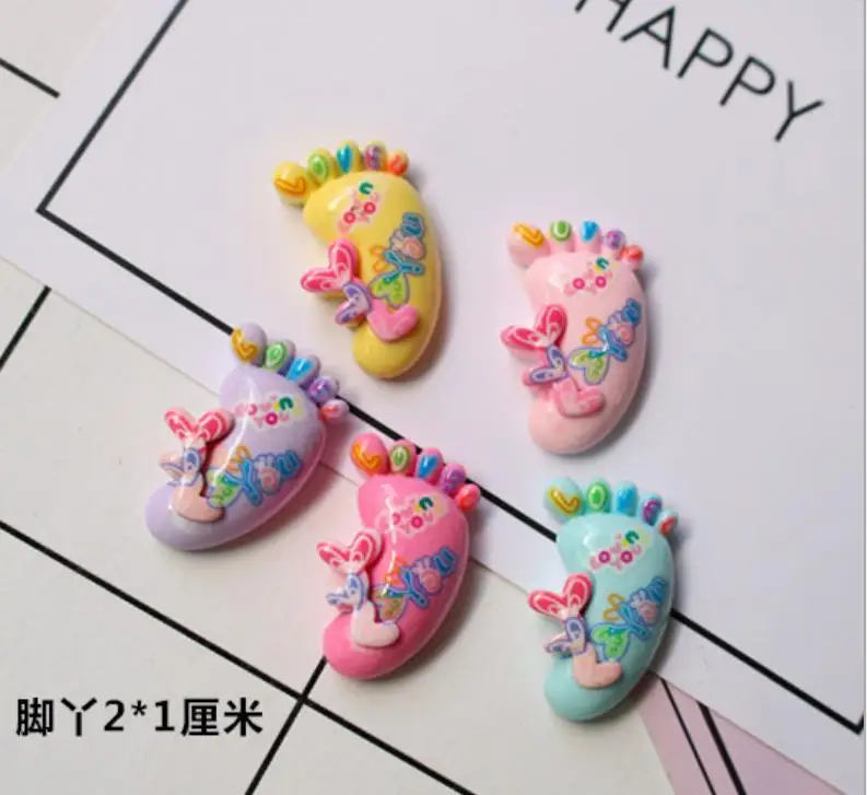 . flatback resin crafts cabochons accessories kawaii resin mouse,rabbit, bear paw child Manual DIY scrapbook Hair bow decoration - Цвет: .