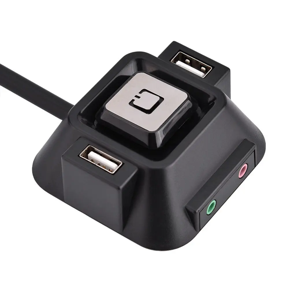 Чехол для настольного ПК с двумя портами usb Кнопка сброса питания аудио микрофон порт T