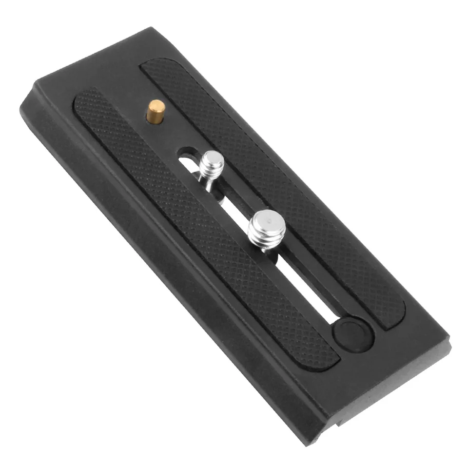 Hersmay 501PL - Piastra a sgancio rapido con vite di fissaggio da 1/4-20 e 3/8-16 per Manfrotto 503HDV 701HDV MH055M0-Q5 per teste di treppiedi 501, 503 & NG, RC5 Quick Release QR