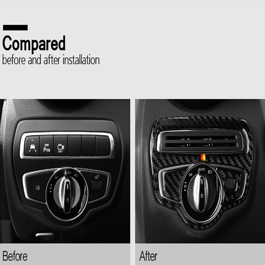 Фара рамка для переключателей, крышка, накладка наклейка для Benz C Class W205 C180 C200