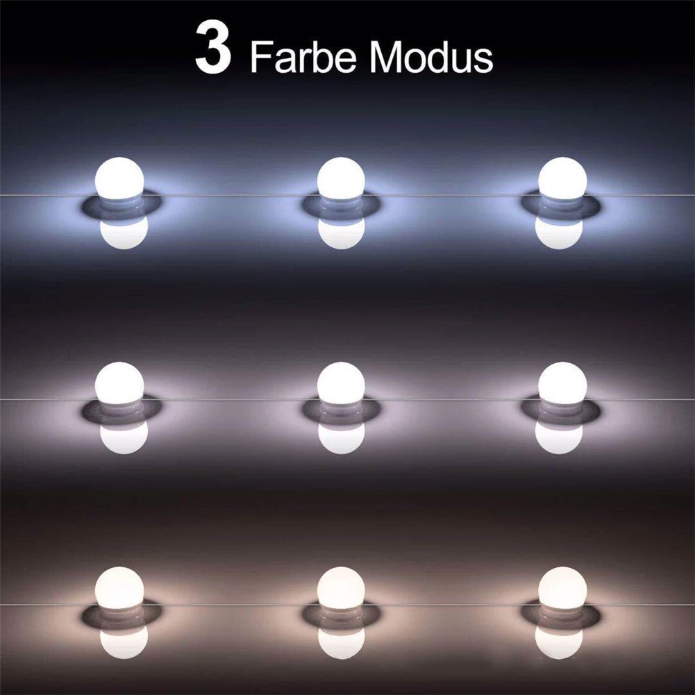 Косметическое зеркало туалетный светодиодный светильник лампа набор 3 уровня