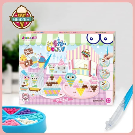 DOLLRYGA juguetes 800 шт./компл. DIY волшебные шарики, головоломка для ручного изготовления животных, Детские Обучающие шарики, игрушка для детей - Цвет: 66628B