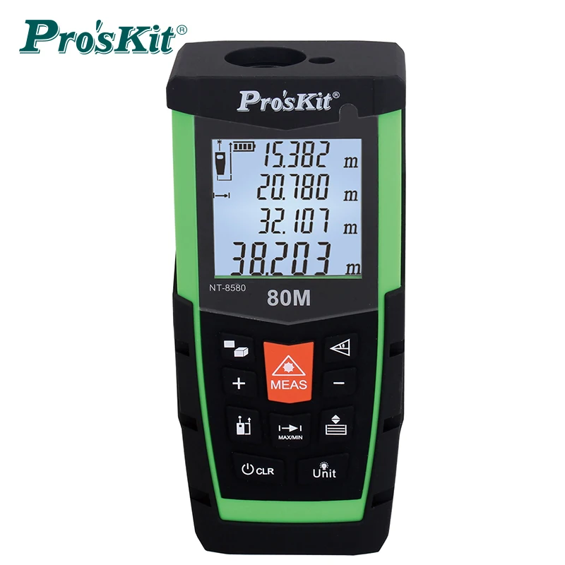 Pro'sKit NT-8540/NT-8560/NT-8580 лазерный дальномер профессиональный лазерный инфракрасный дальномер Hnadheld 40 м/60 м/80 м