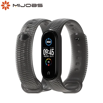 

For Miband 5 4 3 Translucent Bracelet for Mi Band 5 Strap Silicone Correa Pulseira Pasek Opaska for Xiaomi Bend Global Wristband