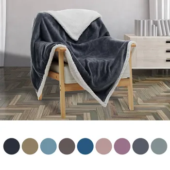

Warm Thick Office Home Blanket Towel Fleece Reversible Blanket For Bed And Couch Travel Portable Car Throw Blanket