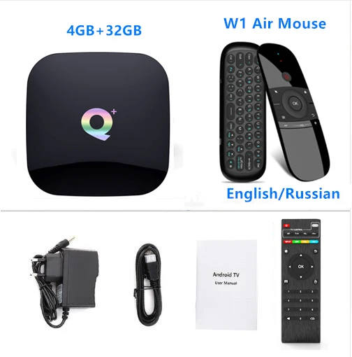 Android 9.0 Smart TV Box Q Plus Box 64GB 4GB 32GB TV Box Allwinner H6 Quad Core 6K H.265 2.4GHz Wifi Youtube Set Top box PK X96 - Цвет: 4GB32GB Add W1