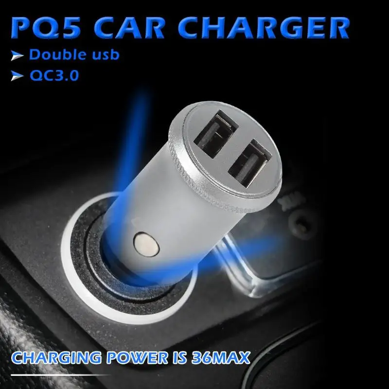 PQ5 36W Двойной Зарядное устройство USB QC 3,0 Dual USB 5A Быстрая Зарядка адаптер для мобильного телефона