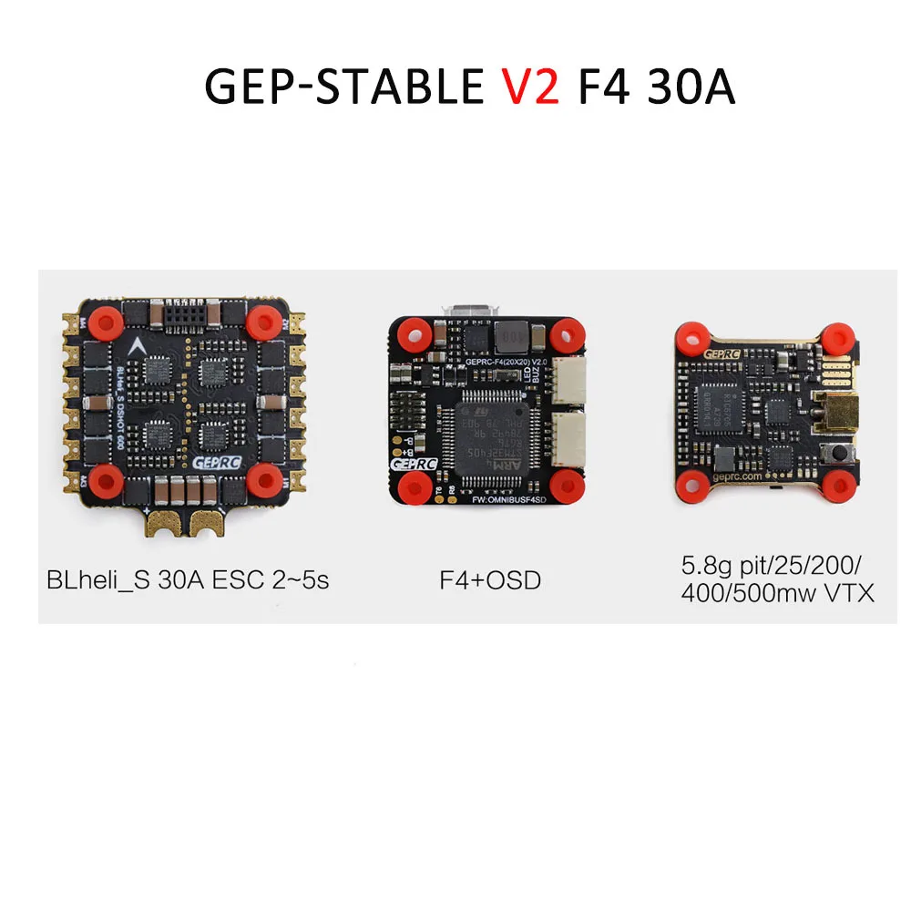 Geprc стабильный Pro F7 Dual Bl 35A Flytower стабильный V2 F4 Контроллер полета+ 35A/30A ESC+ 5,8g 500mw VTX для FPV гоночного дрона - Цвет: -Stable V2 F4 30A