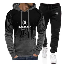 Men Tracksuit Set Jogging Running Fitness Clothes Sportwear Sweatshirt+Sweatpant Men's Casual Dialiy Suit Comfortable Outfit