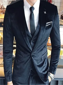 

New Classic Men’s Suit Smolking Noivo Terno Slim Fit Easculino Evening Suits For Men tuxedo designs elegant wedding Formal Groom