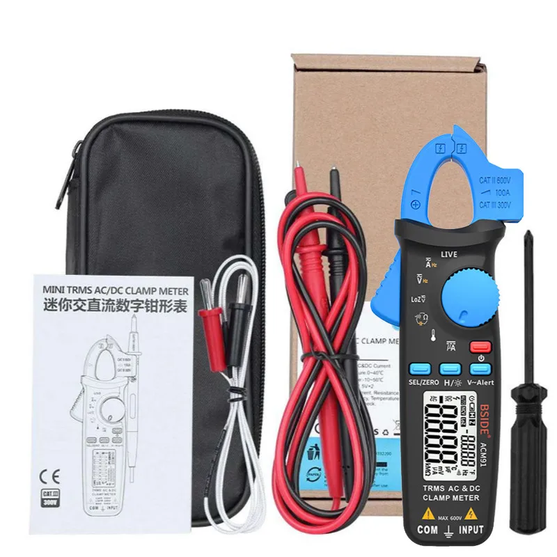 Токоизмерительные клещи True RMS 1 мА плоскогубцы амперметр профессиональный