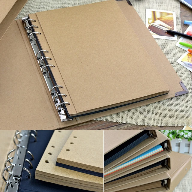 DIY Kraft Paper Album Retro Handmade Simple White Paper Stickers Large  Thick Swatches Hand Book Loose-leaf Book - AliExpress