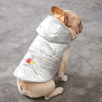 

Fall/winter New Punk Styles Pet Dog Clothing Stylish Personality Thickened Comfortable Keep Warm Vest Bulldog Clothings Dog Coat