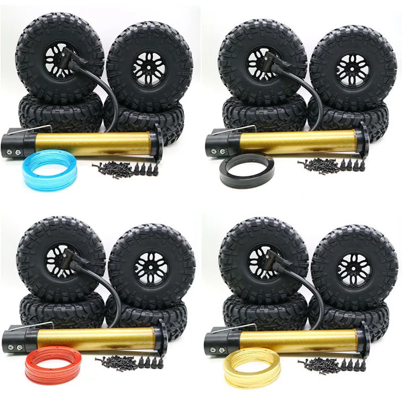 

1/10 remote control RC Wheel car big climbing car inflatable Truck upgrade accessories 2.2inch steel wheel SCX10 Car Tyre Parts