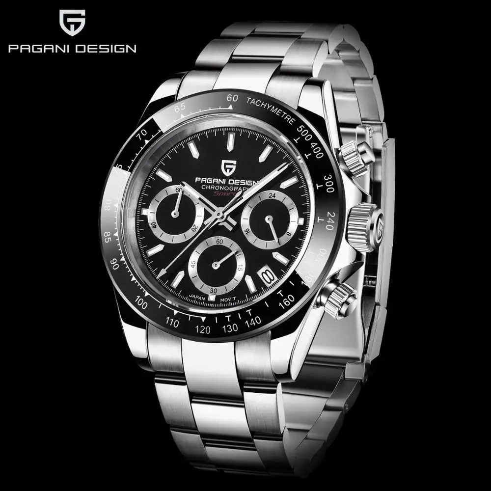 

PAGANI DESIGN 2020 New Mens Watches Sports Quartz Steel Waterproof Chronograph Male Clock Fashion Watch Men Relogio Masculino