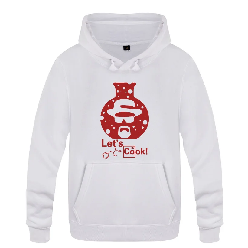 black hoodie 4 Мужские толстовки с капюшоном Breaking Bad Let's Cook Walter White Crystal, флисовая мужская кофта-худи, мужская толстовка с длинным рукавом, пуловер для катания на коньках - Цвет: black hoodie 4