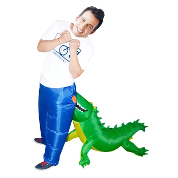 

Crocodile Biting Funny Inflatable Clothes Waterproof Polyester Fabric Festival Decoration Gifts Costume