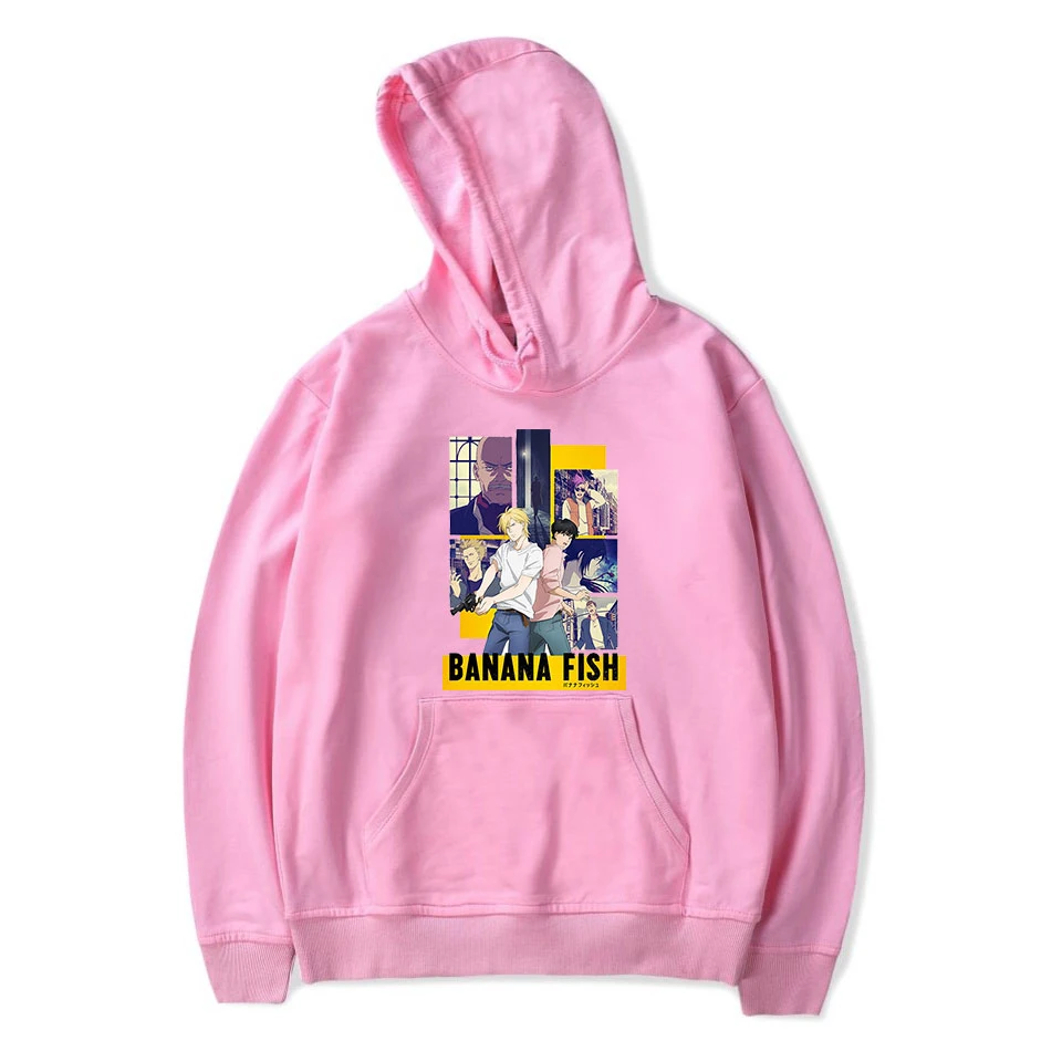 Новая Банановая рыба Аниме Толстовка Мужская/Женская Популярная мода Harajuku Банановая рыба пуловер толстовка с капюшоном уличная одежда