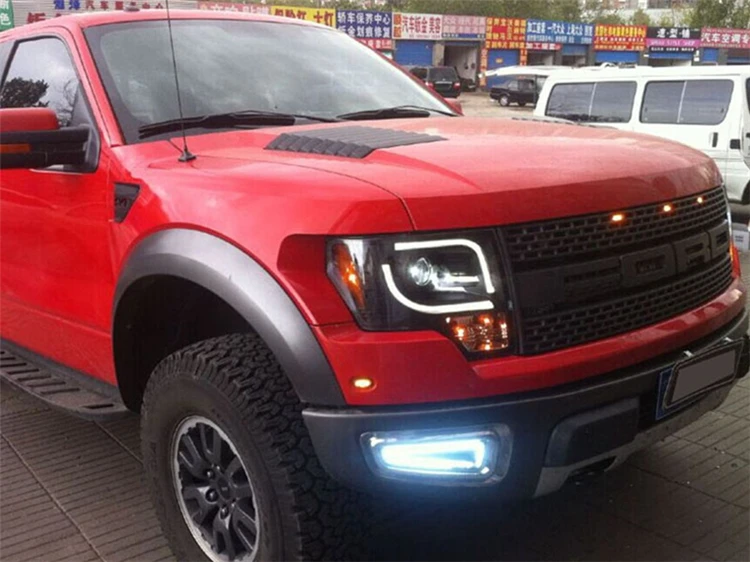 Автомобильный Стайлинг для Ford F150 фары 2009-2011 Raptor F150 светодиодный фары DRL Объектив двойной луч H7 HID Xenon bi xenon объектив