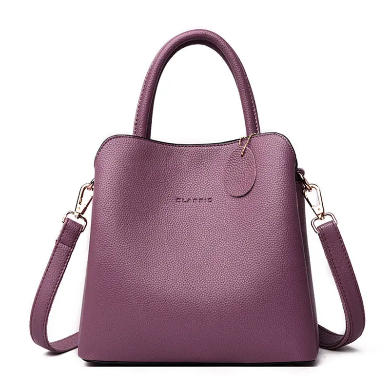 Taro Purple Роскошные кожаные сумки Bolsa, женские сумки, дизайнерские женские сумки Croosbody для женщин, маленькая Повседневная Сумка-тоут для девушек, ручная сумка-мешок - Цвет: Taro Purple