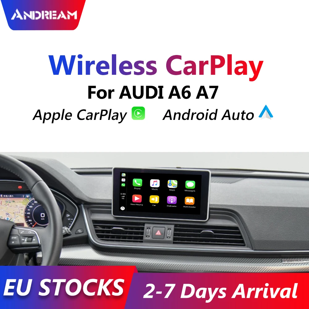 Беспроводной Apple Carplay Android авто интерфейс декодер для AUDI A6 A7 оригинальный экран