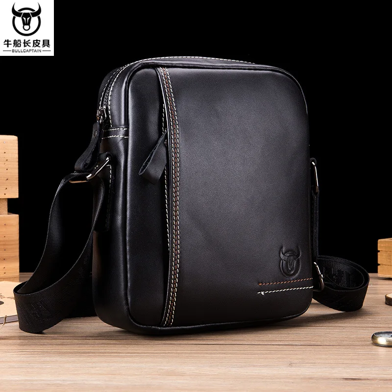 

Bull Captain MEN'S Leather Single-shoulder Bag Skins No Color Casual Handbag Trend Korean-style Crossbody Bag