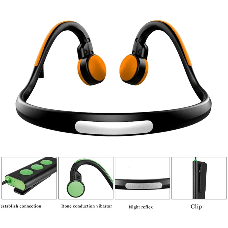 Bluetooth-наушники, наушники с костной проводимостью, беспроводные bluetooth-наушники для бега, велоспорта, тренажерного зала, путешествий