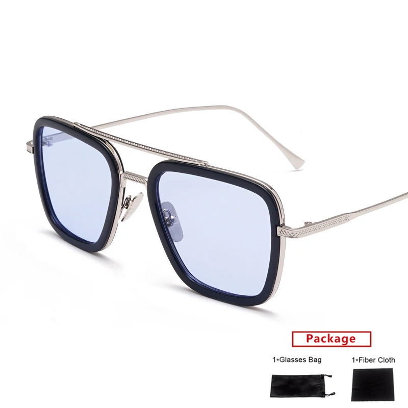 mimiyou Squre Sunglasses Men Retro Tony Stark Sun Glasses Iron Man Classic  Fashion Brand Desgin UV400 Eyeglasses Shades oculos AliExpress 200000297