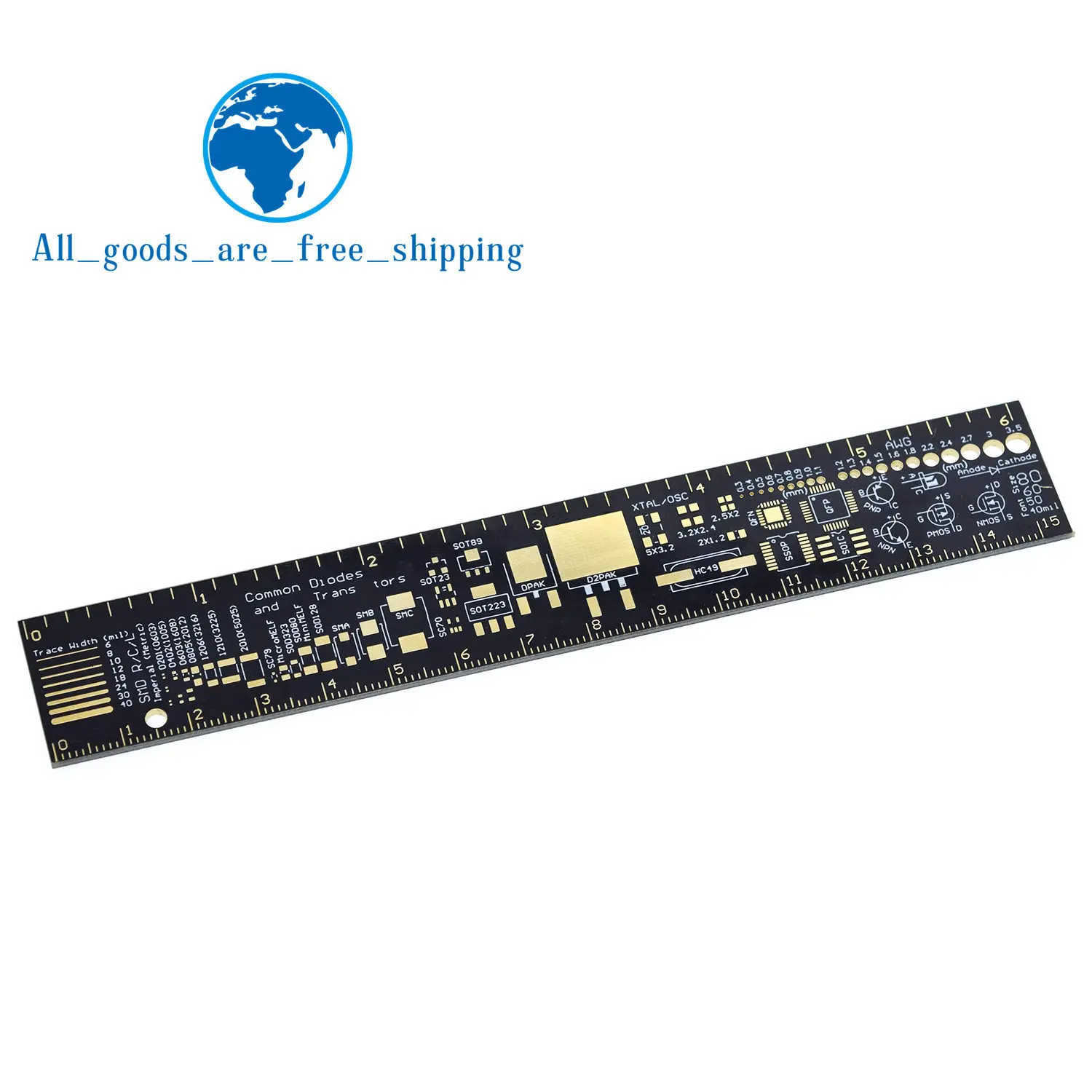 TZT PCB линейка для электронных инженеров для гиков, производителей для фанатов Arduino, PCB линейка, PCB упаковочные блоки v2-6