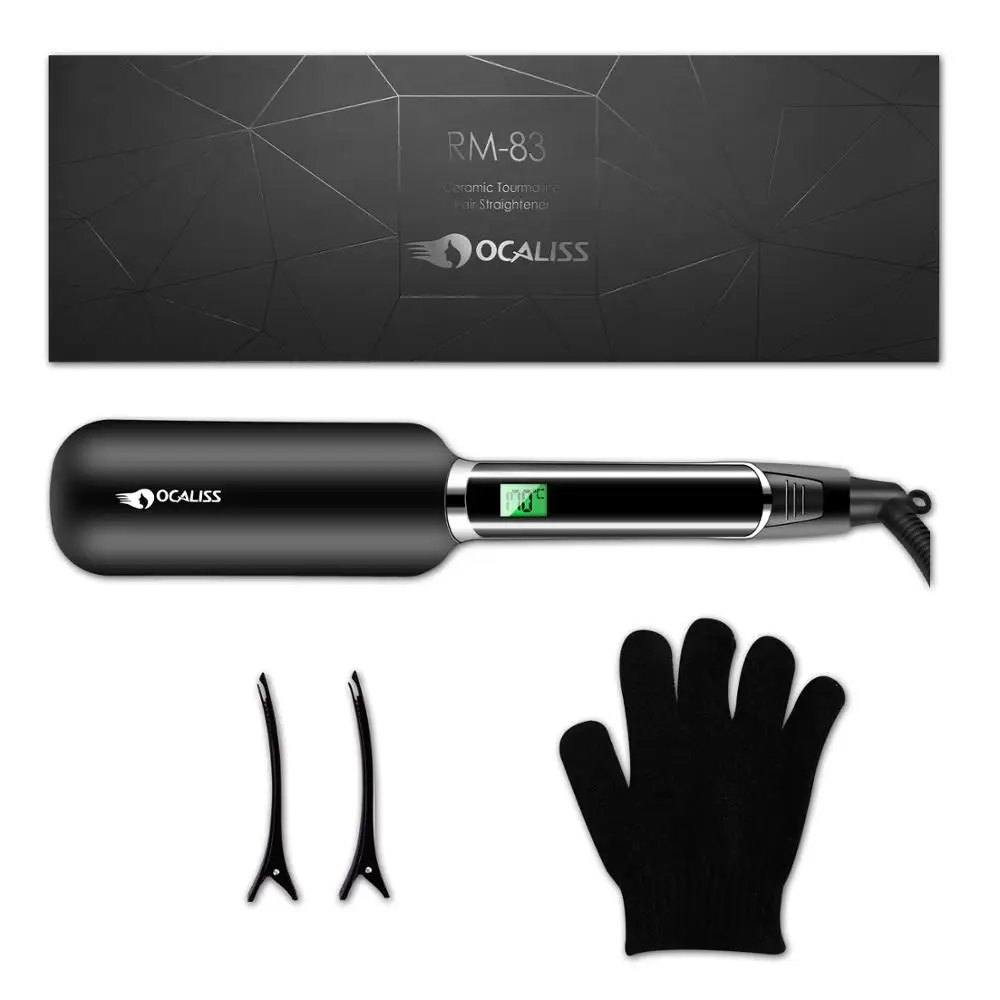 

Ocaliss Straightening Irons Fast Warm-up Professional Tourmaline Ceramic Infrared Heat Plate Hair Straightener Hair Styling Tool