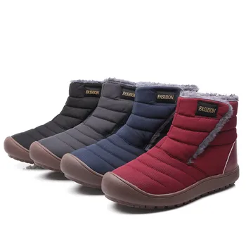 

Brand New Winter Snow Boots for Men Waterproof Warm Plush Ankle Boots Men Couple Non-Slip Snow Shoes Light Comfortable Botas