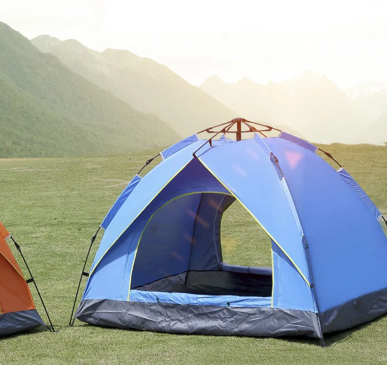 3-4 People Camping Travel Tent Double Door Fully automatic Opening Outdoor Camping