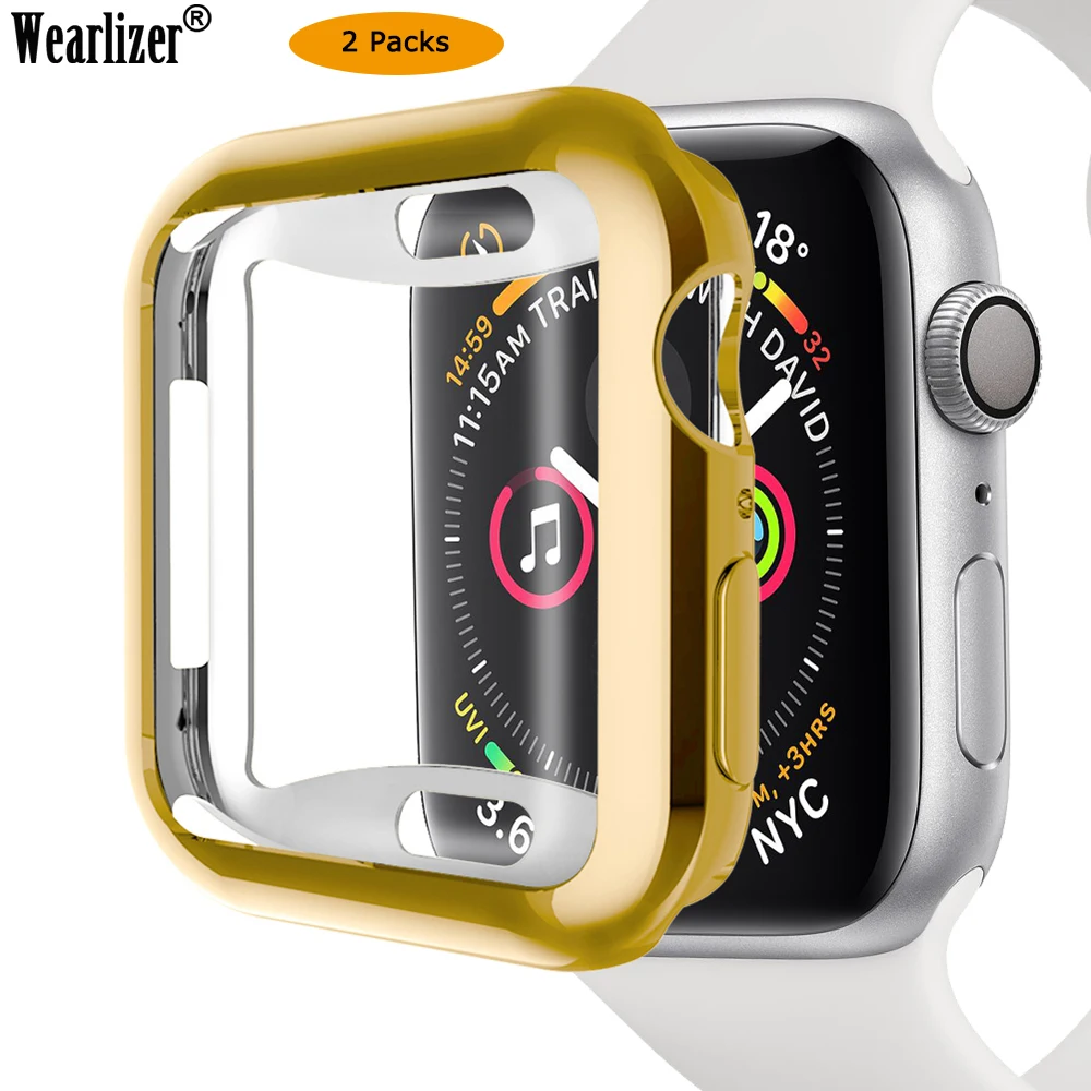 

Soft TPU Screen Protective Case for Apple Watch 4 40mm 44mm Clear 360 Degree Full Protection Cover Band for iWatch Series 4