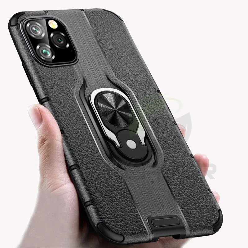 Чехол для телефона iPhone 11 Pro Max чехол TPU + PC металлическое кольцо держатель
