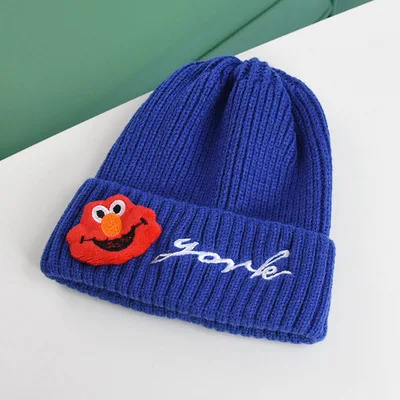 Royal Blue Вязаный для новорожденных шляпа для маленьких девочек и мальчиков, милые зимние шапки для девочек, теплые толстые шапки, Детские шапочки, шапка для детей 1-8 лет GH701 - Цвет: Royal Blue