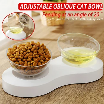 

Spot Cat Dog Bowls Elevate Food Water 0 20 Degree Tilted Raised Pet Feeder Anti Slip Stand VJ-Drop
