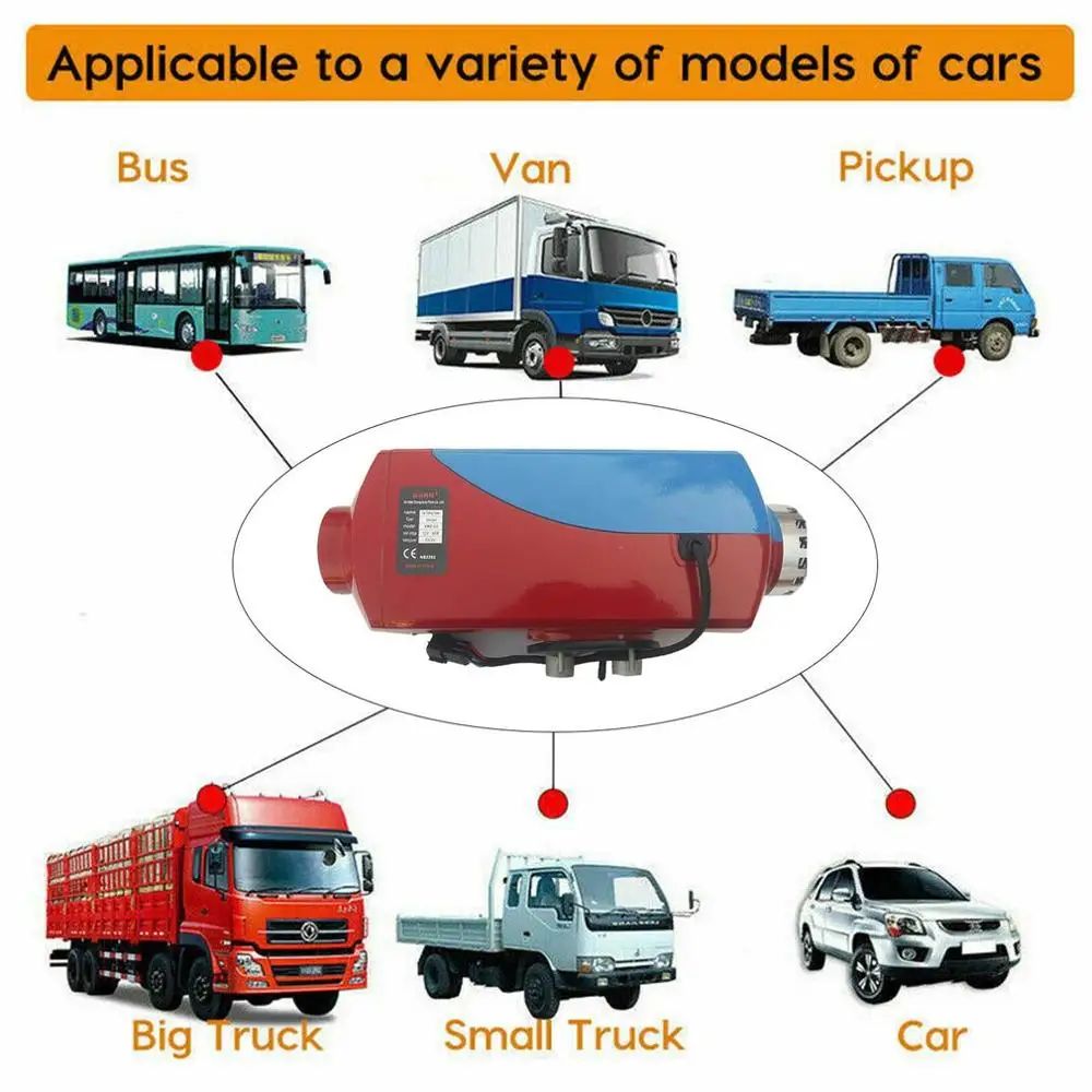 12 В 3 кВт подогреватель воздуха, дизель-нагреватель стояночный нагреватель воздушный Нагреватель автомобильный Грузовик Лодка Универсальный воздушный Нагреватель красный синий