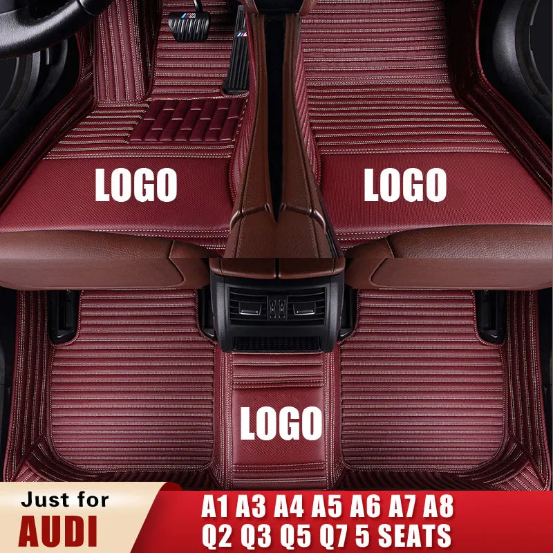 

Пользовательские автомобильные коврики для Audi A1 A3 A4 A5 A6 A7 A8 Q2 Q3 Q5 Q7 5 мест Avant allroad Convertible quattro автомобильные коврики для багажника ковер