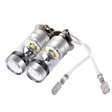 

1PC/2PCS H3 Fog Light 100W Car LED Fog Light 360 Degress Beam Angle 1000LM 6000K 2828 DRL Driving Head Lamp Accessories