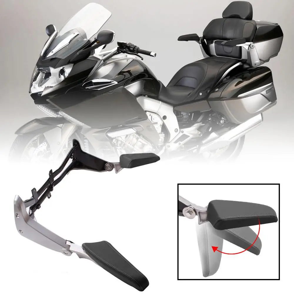

Cafe Racer Black Motorcycle Adjustable Stealth Passenger Armrest Kit Fit For BMW K1600GTL 2010-2018
