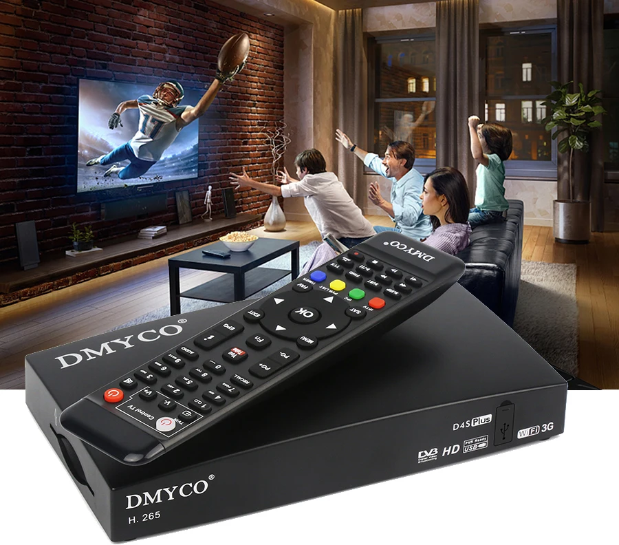 Горячая Распродажа 3 шт. DMYCO D4S плюс DVB-S2 цифровой спутниковый ресивер HD спутниковый ТВ рецептор Biss ключ 2 USB слот WiFi 3g Openbox V8S