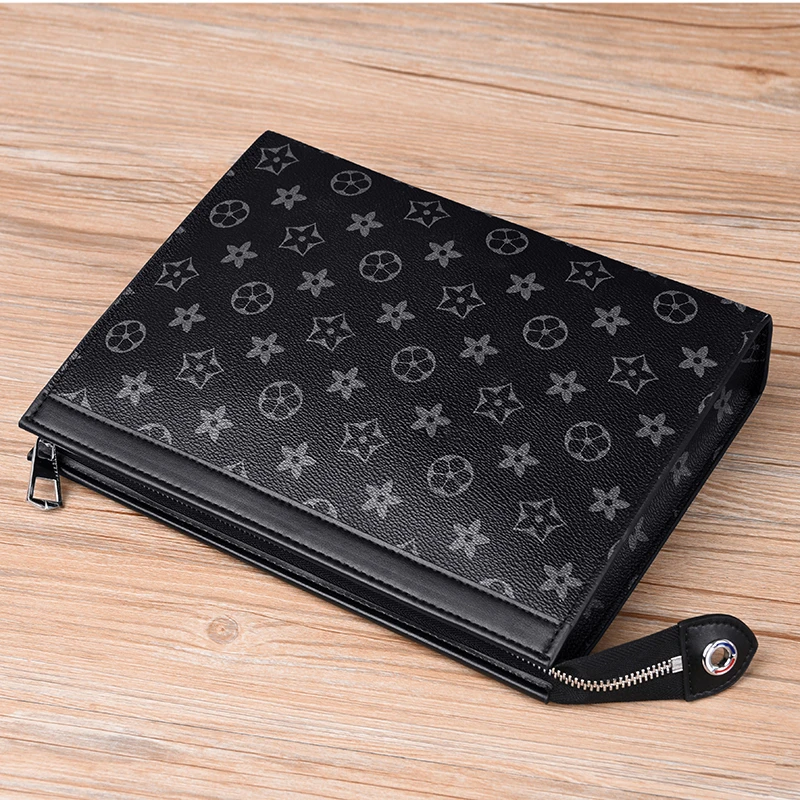 

Genuine Leather Luxury Brand Men's Business Large Capacity Advanced Clutch Envelope Bag