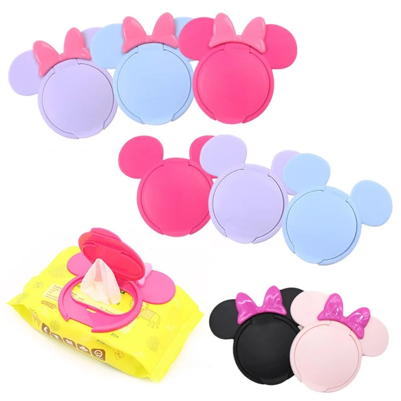 Useful Accessories Baby Wipes Lid Baby Wet Wipes Cover Portable Child Wet Tissues Lid Cartoon Mobile Wipes Wet Paper lid