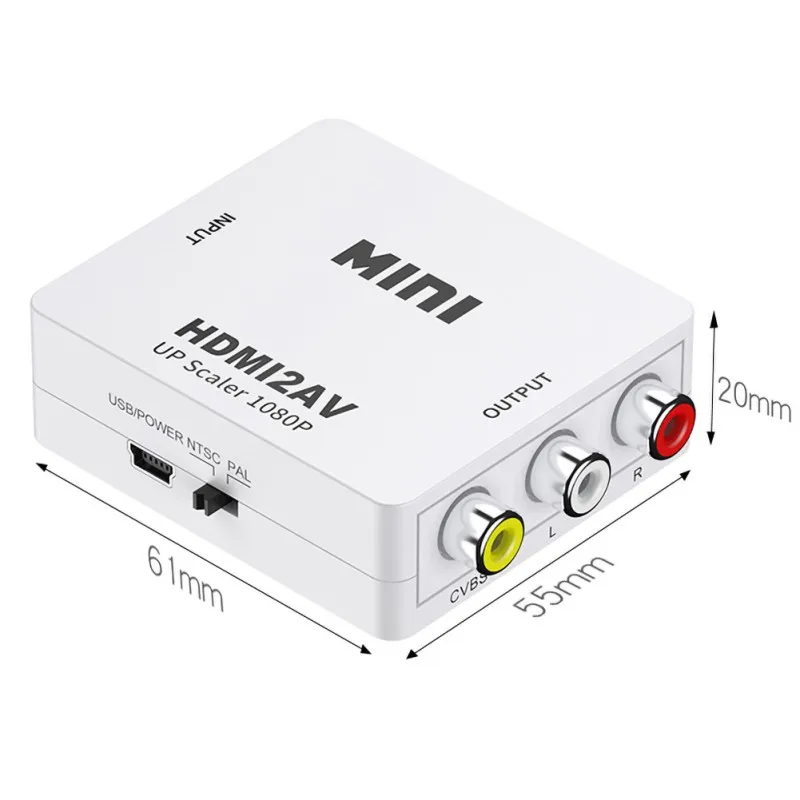 HDMI К AV конвертер RCA аудио видео адаптер для T карты памяти