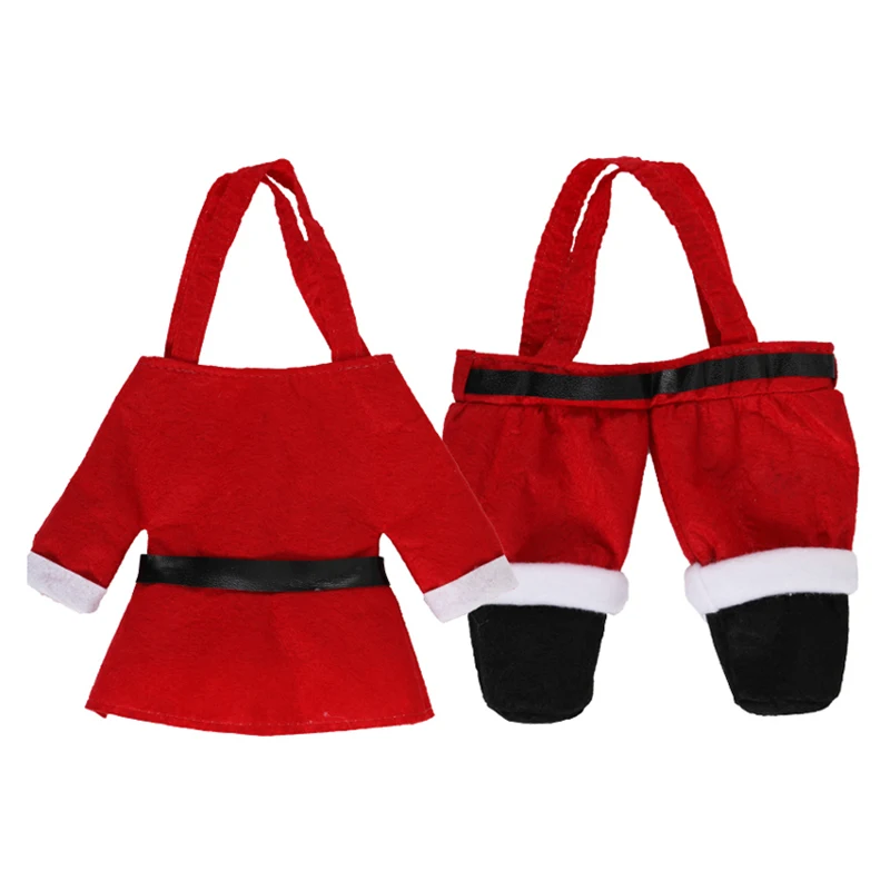 Christmas Santa Pants Candy Bags Wine Tops+Pants Bottle Cover Xmas Decor Gift